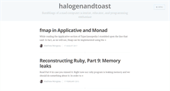 Desktop Screenshot of halogenandtoast.com